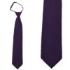 Solid Eggplant Boys Zipper Ties Neckties -Tie Discount Store MN650 103 1