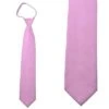 Solid Pink Boys Zipper Ties Neckties 2 Solid Pink Boys Zipper Ties Neckties -Tie Discount Store MN650 15 1