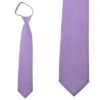 Solid Lavender Boys Zipper Ties Neckties -Tie Discount Store MN650 28 1