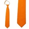 Solid Orange Boys Zipper Ties Neckties