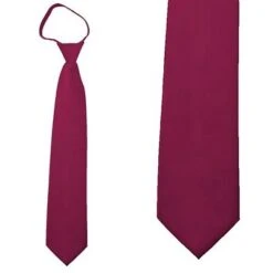 Solid Raspberry Boys Zipper Ties Neckties