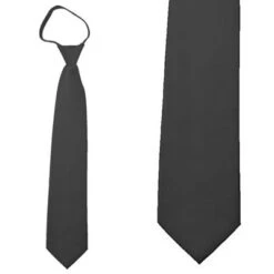 Solid Charcoal Boys Zipper Ties Neckties