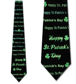 St. Patricks Day Allover (Black) Ties Neckties