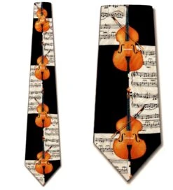 Violins And Notes Ties Neckties