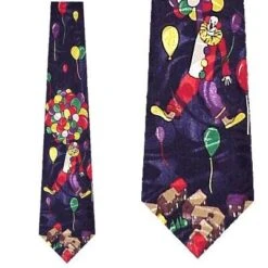 Clown With Balloons Ties Neckties