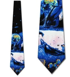 Whale Star Ties Neckties