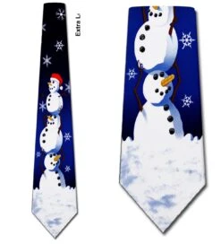 Big Snowman - Navy Extra Long Ties Neckties