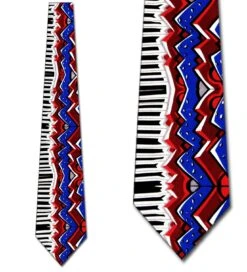 Electric Neckwear Zig Zag Abstract Print Ties Neckties