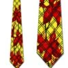 Electric Neckwear Floral Plaid Yellow And Red Ties Neckties 2 Electric Neckwear Floral Plaid Yellow And Red Ties Neckties -Tie Discount Store RT130 37 1