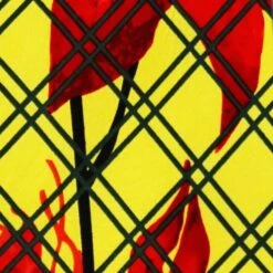 Electric Neckwear Floral Plaid Yellow And Red Ties Neckties 5 Electric Neckwear Floral Plaid Yellow And Red Ties Neckties -Tie Discount Store RT130 37 2