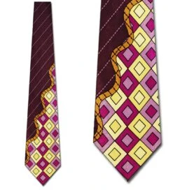 Electric Neckwear Diamond Wave Purple Ties Neckties
