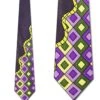 Electric Neckwear Diamond Wave Eggplant Purple Ties Neckties -Tie Discount Store RT130 50 1