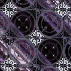 Stacy Adams Purple Stripes With Gothic Print Ties Neckties -Tie Discount Store SA 100267 2