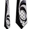 Stacy Adams Silk Black Deco Wave Ties Neckties 2 Stacy Adams Silk Black Deco Wave Ties Neckties -Tie Discount Store SA 100277 1