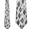 Stacy Adams Black And Silver Diamond Repeat Ties Neckties -Tie Discount Store SA 100279 1