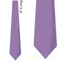 Solid Lilac Satin Finish XL Silk Ties Neckties
