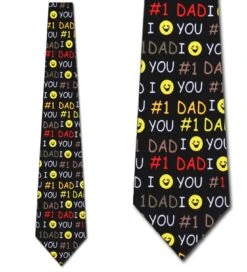 #1 Dad Smiley Ties Neckties