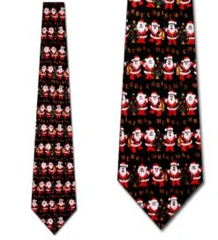 Santa Repeat (Black) Ties Neckties