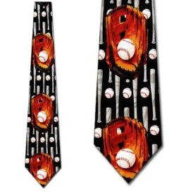 Baseball Vertical Ties Neckties