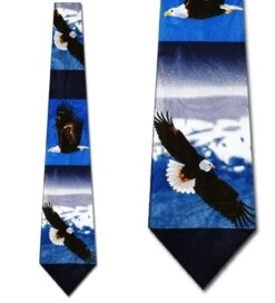 Bald Eagles Panel Ties Neckties