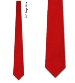 Boys Solid Red Necktie Ties Neckties