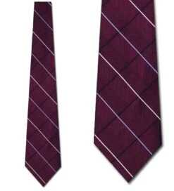 Jos. A Bank Purple Plaid On Herringbone Ties Neckties