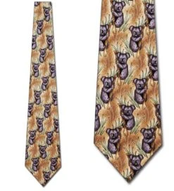 Nature By Design- Koalas (Tan) Ties Neckties