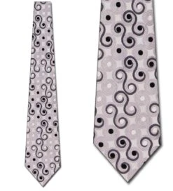 Code Red- Swirl Variation (Silver) Ties Neckties