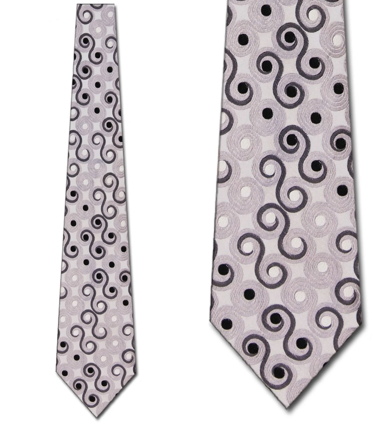 Code Red- Swirl Variation (Silver) Ties Neckties 3 Code Red- Swirl Variation (Silver) Ties Neckties
