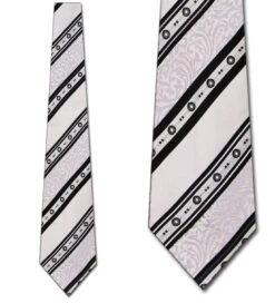 Code Red- Geometric Stripes With Paisley Ties Neckties