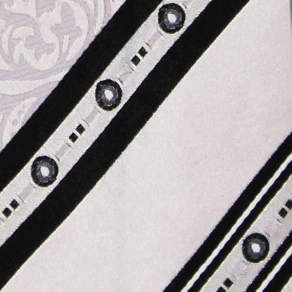 Code Red- Geometric Stripes With Paisley Ties Neckties 4 Code Red- Geometric Stripes With Paisley Ties Neckties - Image 2