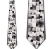 HC- Geometric Movement With Small Gray Border Ties Neckties 2 HC- Geometric Movement With Small Gray Border Ties Neckties -Tie Discount Store TG 18030711 1
