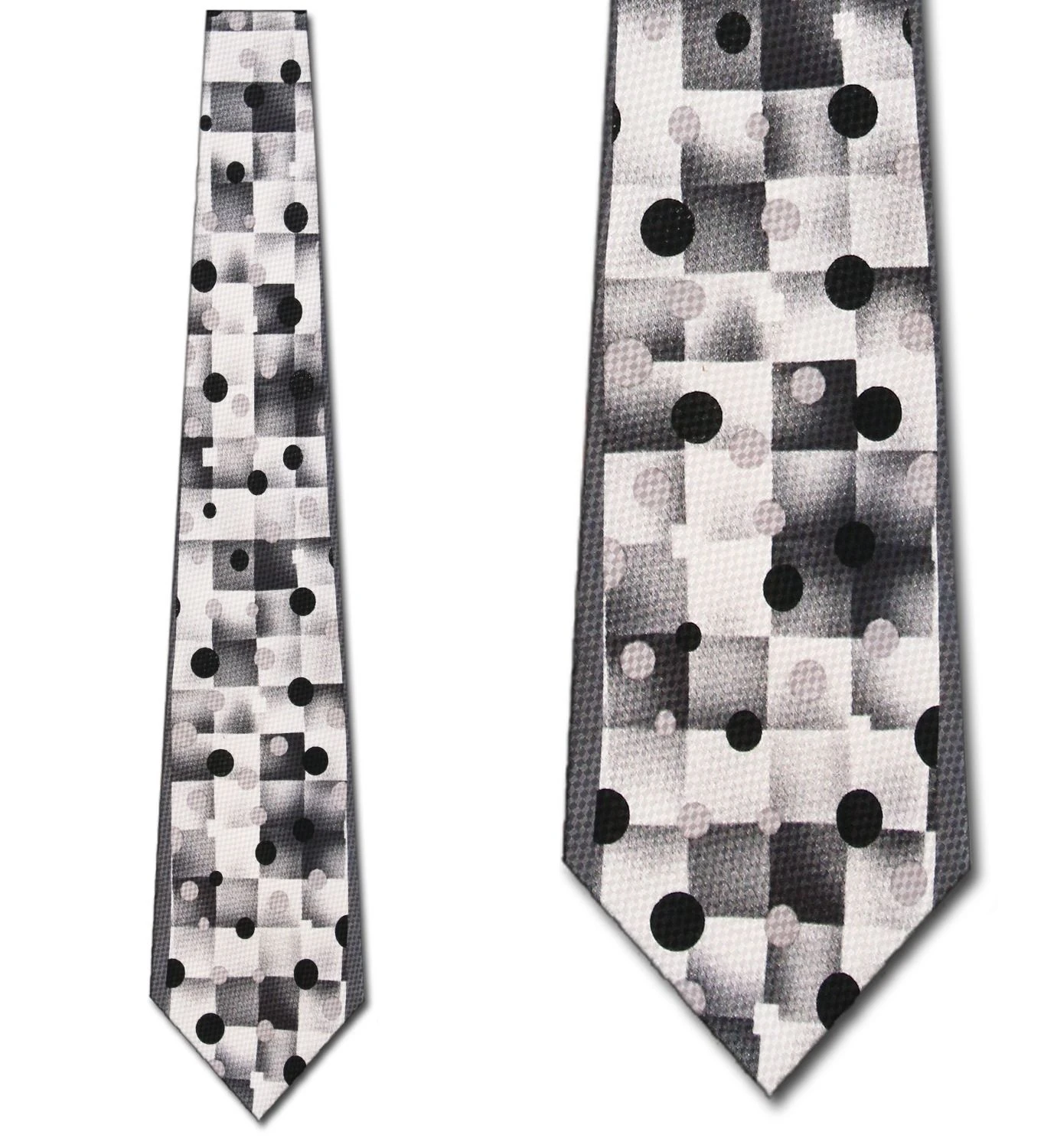 HC- Geometric Movement With Small Gray Border Ties Neckties 3 HC- Geometric Movement With Small Gray Border Ties Neckties