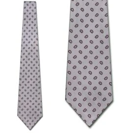 HC - Mini Paisley Print On Gray Ties Neckties