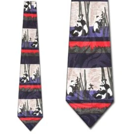 Panda Panel Ties Neckties