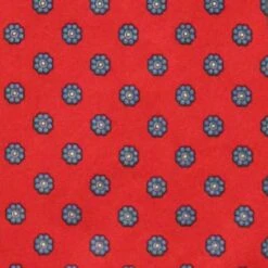 HC - Bright Blue Flowers On Red Ties Neckties 5 HC - Bright Blue Flowers On Red Ties Neckties -Tie Discount Store TG 19061800 2