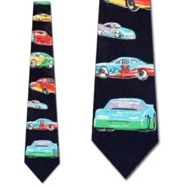 Colorful Racecars Allover Ties Neckties