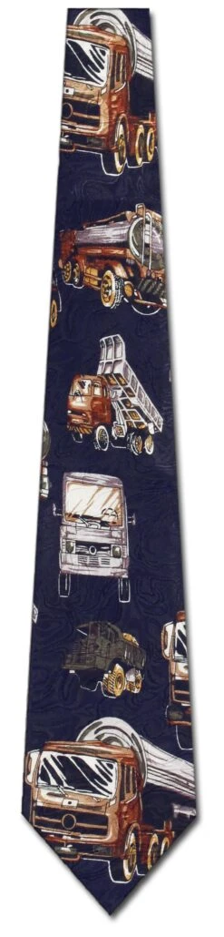 Work Trucks - Navy Ties Neckties
