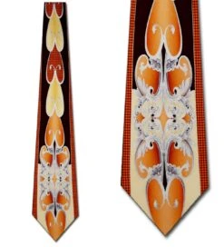 Amber Floral Swirl On Hazel Ties Neckties