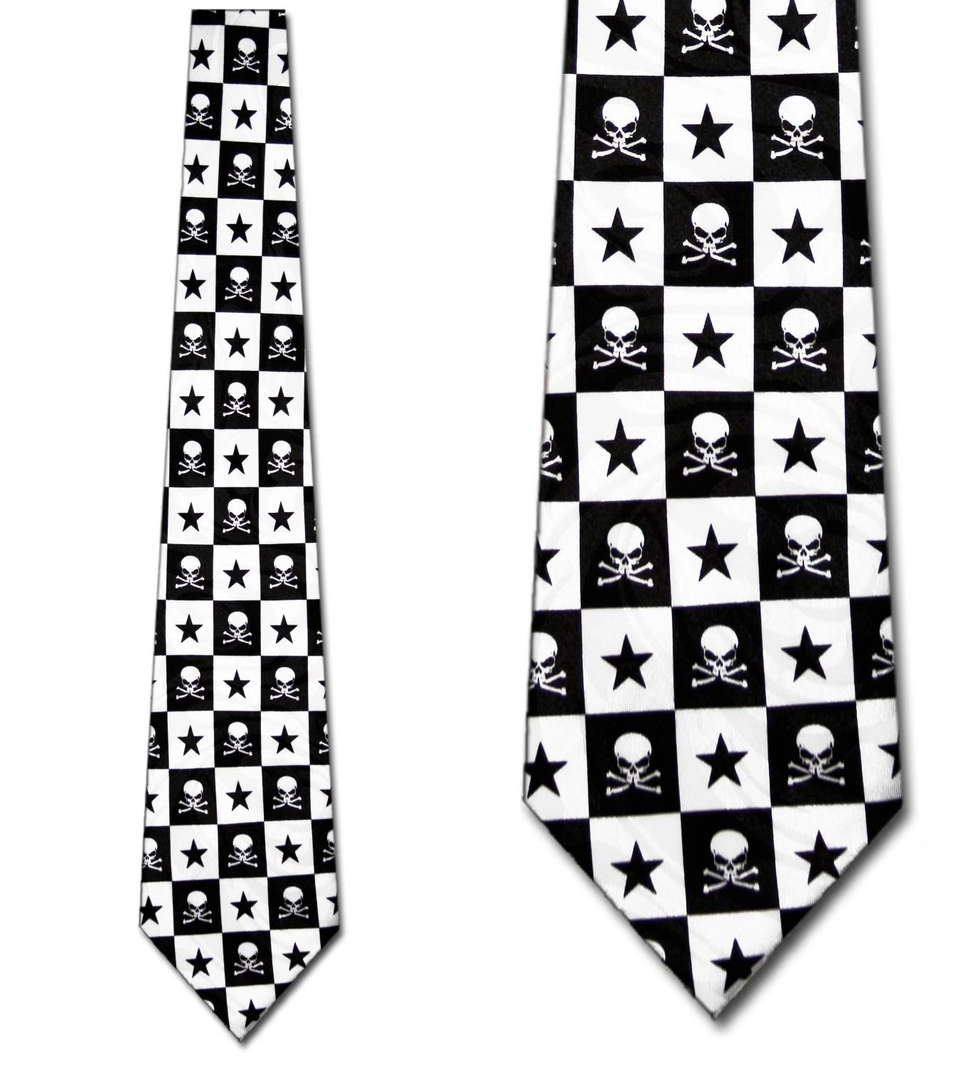 Checkered Skulls Ties Neckties 3 Checkered Skulls Ties Neckties