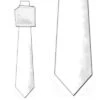 Solid White Satin W/hanky Ties Neckties 1 Solid White Satin W/hanky Ties Neckties -Tie Discount Store TG500 19H 1