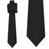 Solid Black Satin W/hanky Ties Neckties 2 Solid Black Satin W/hanky Ties Neckties -Tie Discount Store TG500 1H 1