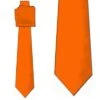Solid Orange Satin W/hanky Ties Neckties -Tie Discount Store TG500 30H 1