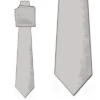 Solid Silver Satin W/hanky Ties Neckties 2 Solid Silver Satin W/hanky Ties Neckties -Tie Discount Store TG500 9H 1